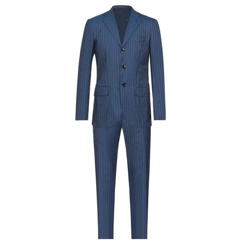 kiton男款蓝色翻领西服|suits