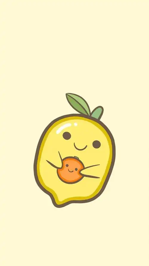 小清新少女风可爱水果卡通插画,高清图片,手机锁屏桌面-壁纸族