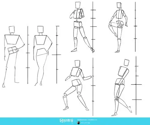 日系人体比例练习-动漫人物入门训练