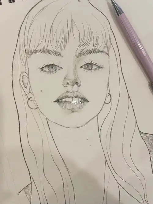 人像手绘铅笔肖像画
