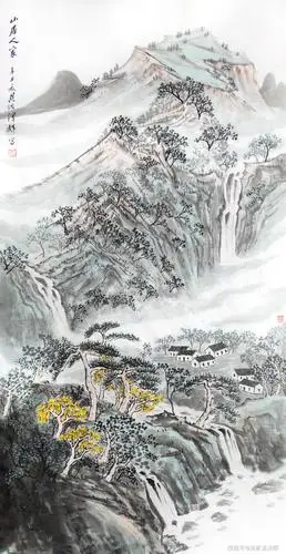 温泽辉水墨山水画