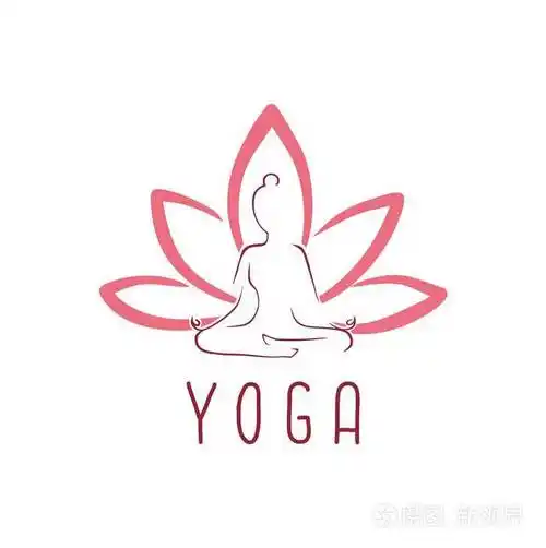 莲花瑜伽标志矢量设计