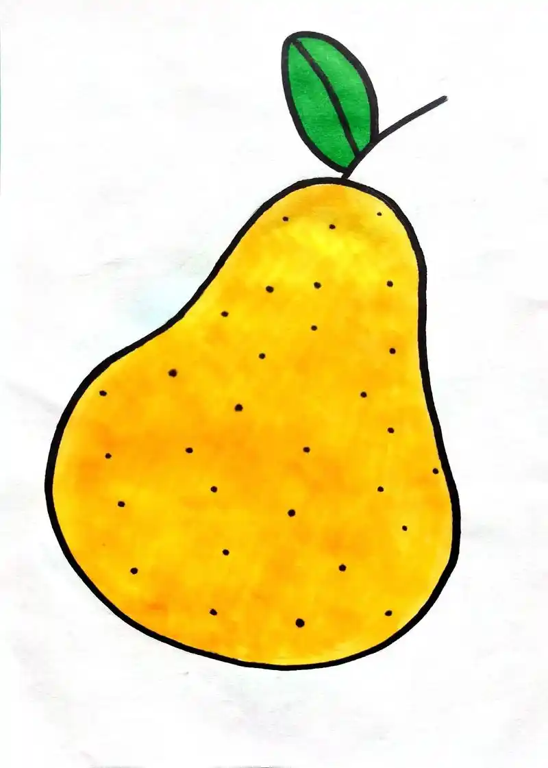 梨子简笔画,水果简笔画很简单收藏起来 - 抖音