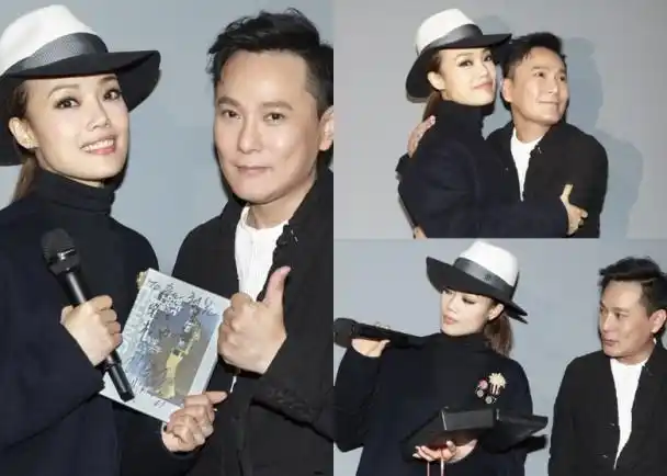 张信哲把"小黑"借给容祖儿一握 希望把好运气分给对方(2)