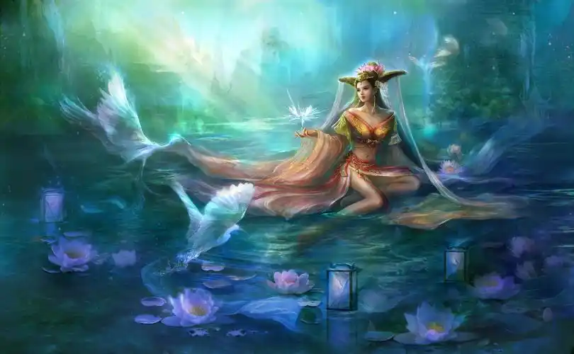 电脑cg壁纸只存于幻境中的古风之人