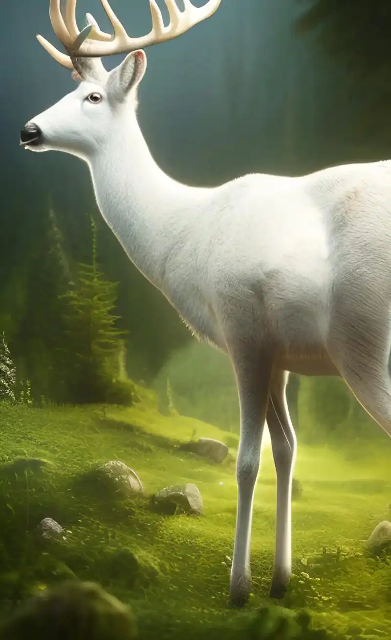 奶奶说: 白色鹿非常罕见,运气好到爆才能刷的到 ,被人艾特看 - 抖音