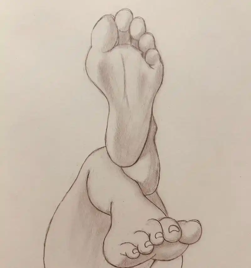 脚部练习,分享给不会画脚的小伙伴.#手绘 #美脚 #想画就画 - 抖音