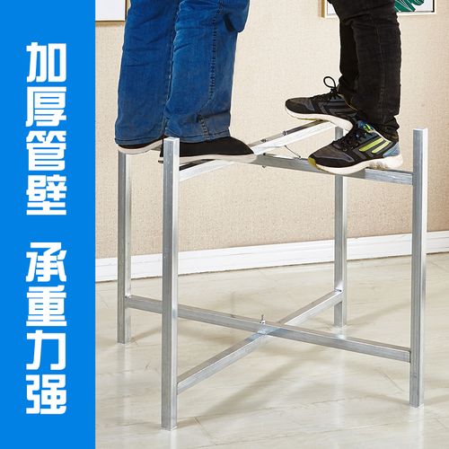 桌架桌脚简易大圆可折叠铁艺桌腿支架餐桌折叠餐台脚