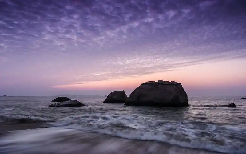 唯美大海晚霞风景