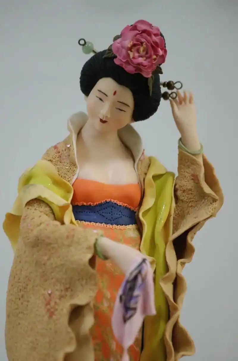 康丽软陶作品#古代仕女千年流传《杨贵妃》 - 抖音