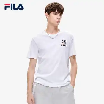 fila斐乐官方短袖t恤男子夏季运动休闲纯棉圆领半袖男装上衣刺绣小狗