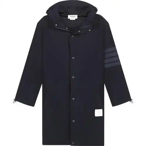 汤姆·布朗 thom browne 男士棉质中长款连帽大衣外套 mjt284a 06772