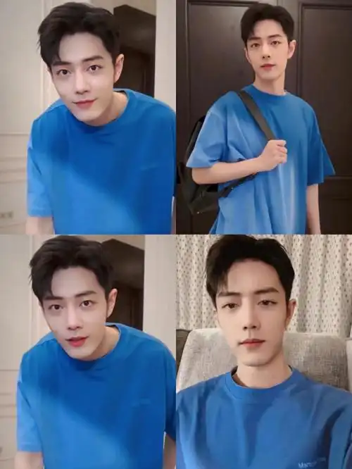 肖战穿蓝色衣服真的好看