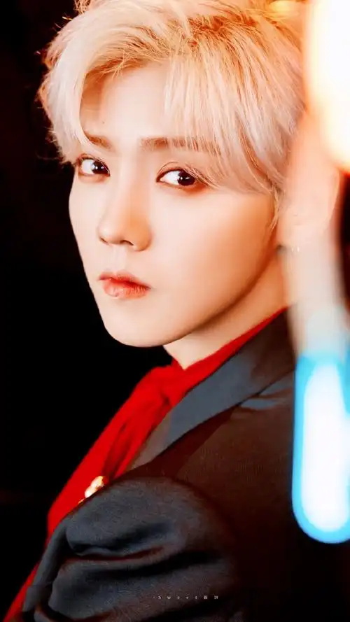 今晚的造型直接封神!#鹿晗银发#yyds !