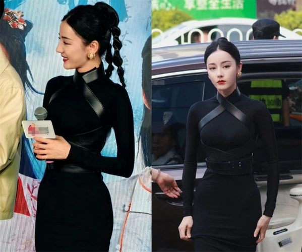 迪丽热巴摇曳生姿秀曲线,腰臀比被批假屁股,网友:黄景瑜好福气