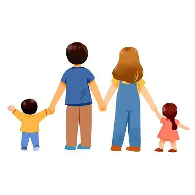 一家人背影图片