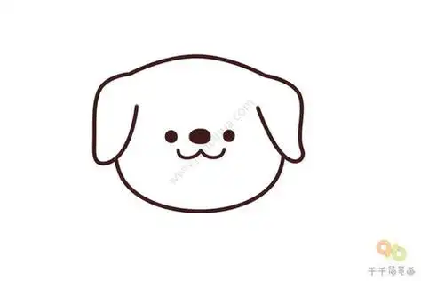 萌萌哒金毛狗狗头像简笔画金毛小狗头像简笔画 动物头像简笔画小金毛