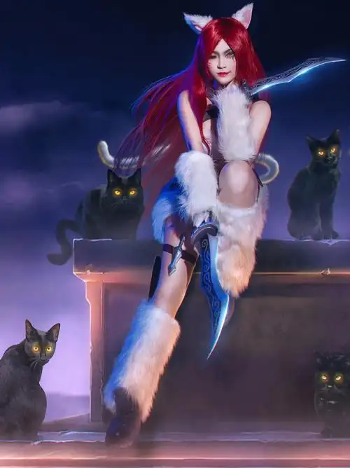 非常迷人78lol暗夜猫女卡特琳娜cosplay