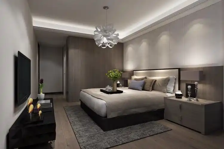 127㎡现代轻奢风卧室装修效果图