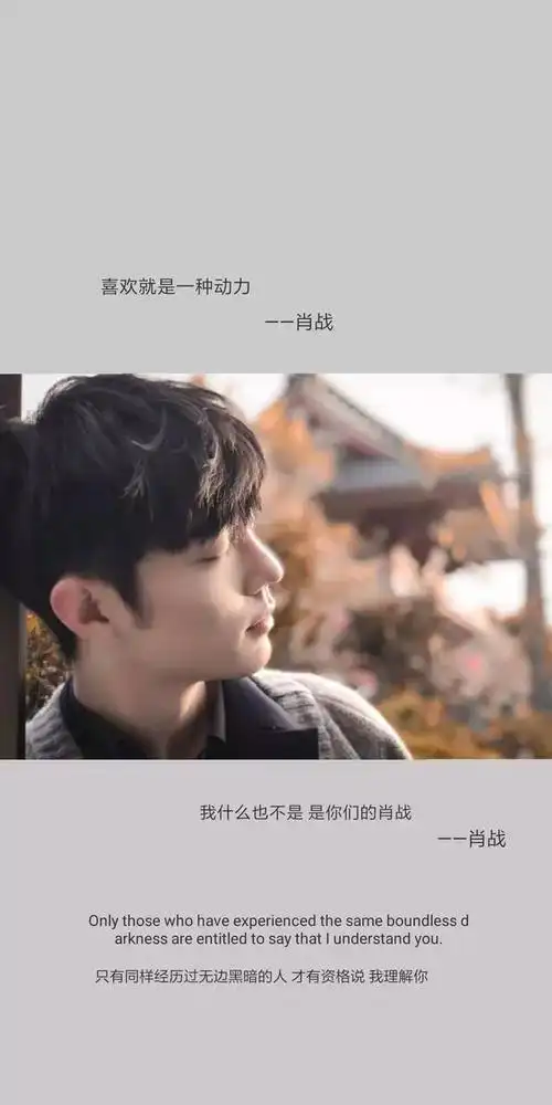 肖战文字壁纸肖战壁纸喜欢请举手