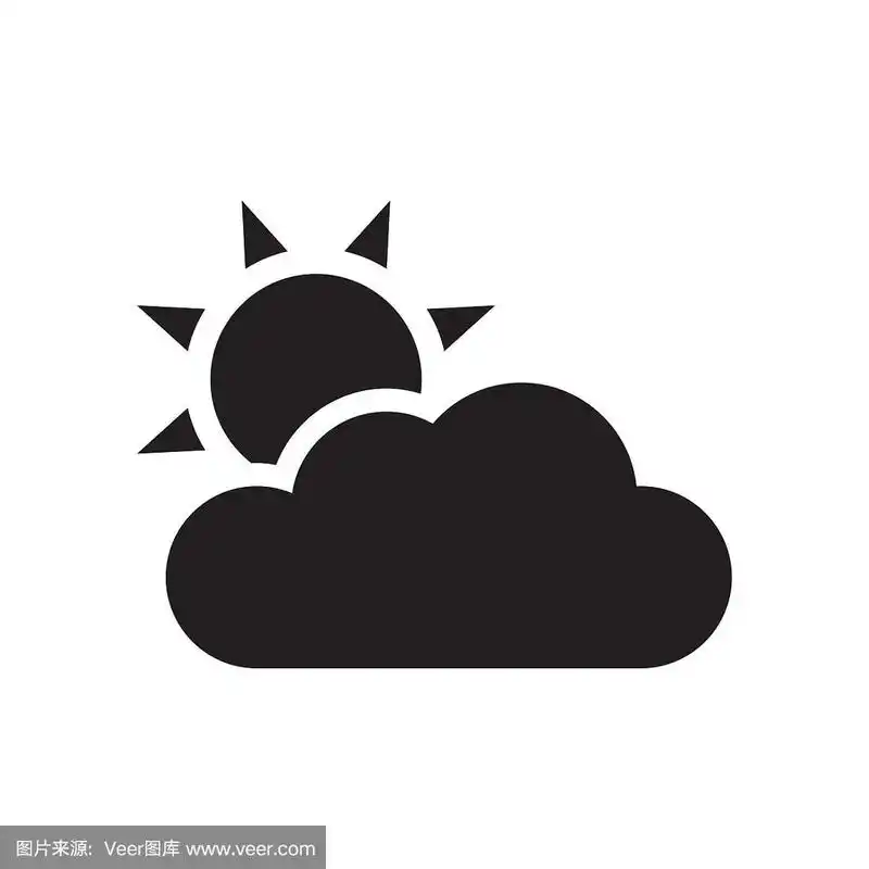 阴天图标.矢量概念插图设计.