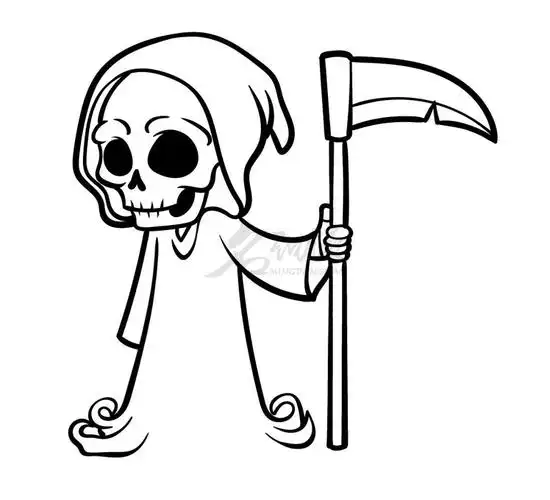 0基础学插画:画q版死神插画