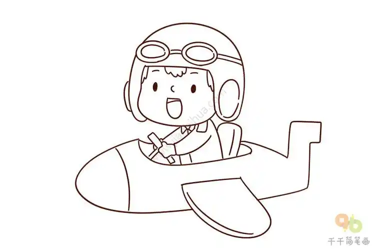 怎么画飞行员简笔画教程飞行员简笔画彩色,卡通飞行员简笔画,儿童画