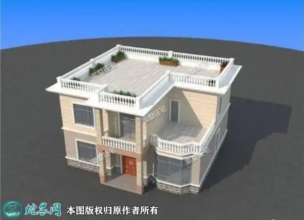 一组农村二层平顶楼房图片大全欣赏