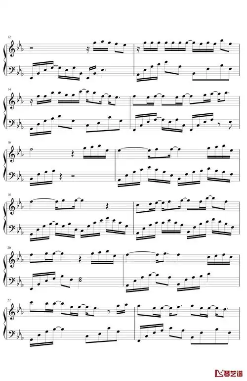 心墙钢琴谱郭静吴凌云编曲版