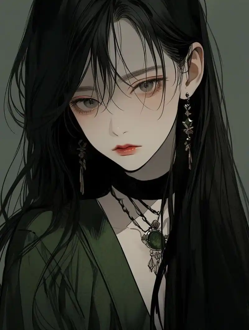 冷色系插画壁纸头像·高冷氛围感美女 我有四个愿望: 不劳而获,不学有