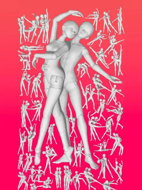 新pose库双人芭蕾舞