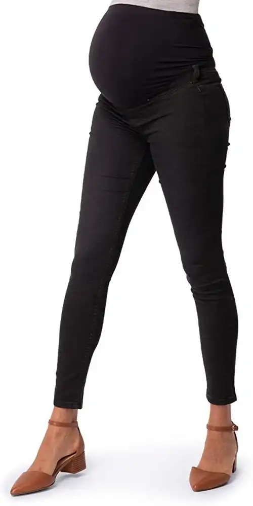 seraphie 女士超紧身孕妇牛仔裤黑色