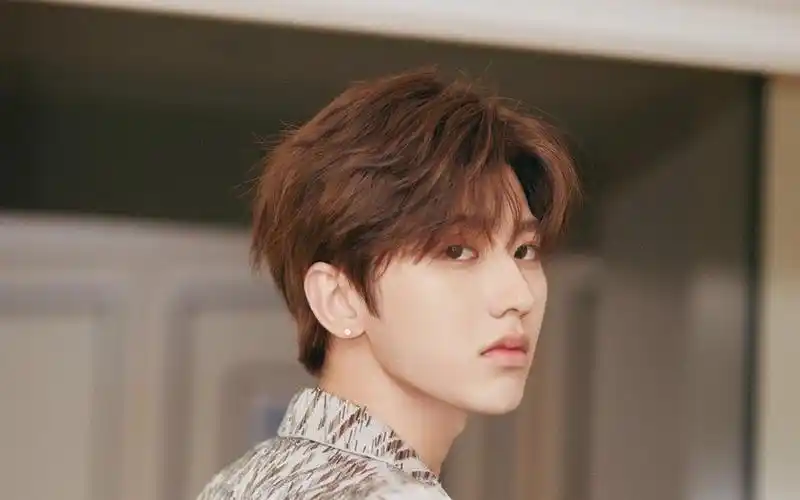 电脑壁纸 明星 大陆明星 小鲜肉蔡徐坤闪光条纹西装帅气迷人写真