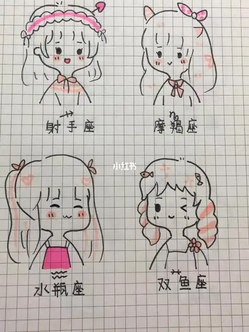 手绘超美天秤座娃娃使用 录制十二星座简笔画怎么画手工玩具 小伶玩具