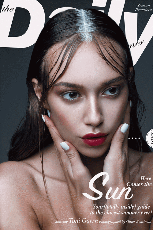 修片~女模特杂志封面照~附动图