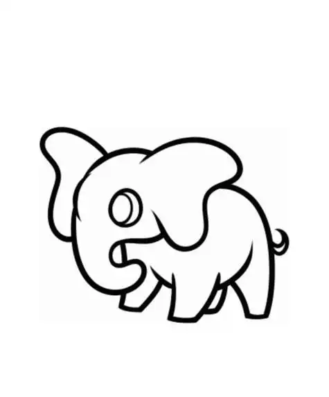 大象的简笔画如何画大象大象简笔画幼儿园简单画小象简笔画带颜色步骤