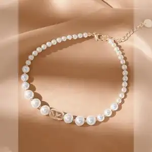 轻奢d家cd字母珍珠项链女锁骨链网红手链小众大牌爆款choker颈链