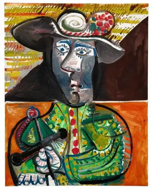 "《斗牛士》 1890 8岁作画《斗牛士》是毕加索人生中的第一幅艺术作品