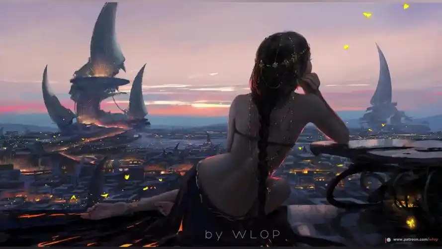 【壁纸】1080p高清壁纸(by wlop)_哔哩哔哩_bilibili