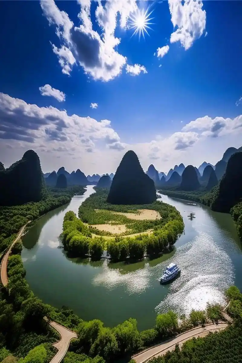 桂林山水真美,总是让人流连忘返!#图文伙伴计划 #治愈系风景 - 抖音