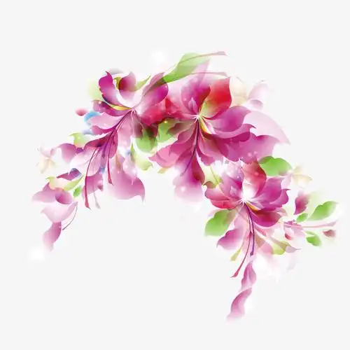 手绘紫金花免抠素材免费下载_觅元素51yuansu.com