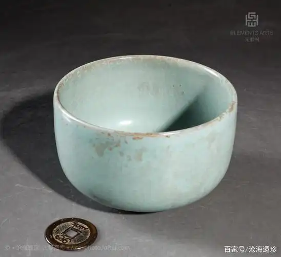 仿汝窑天青釉碗