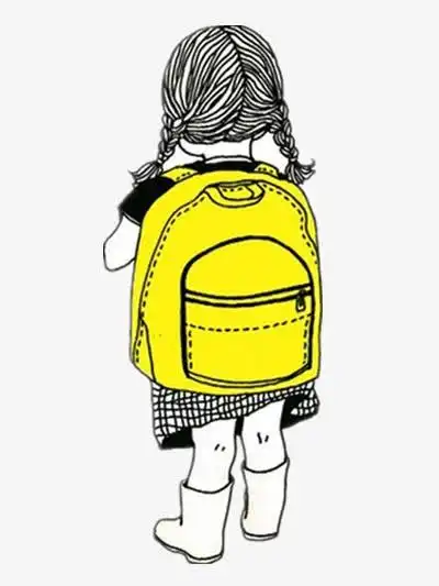 背着书包女孩