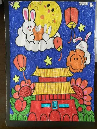 童心童趣,以画献礼——六合苑小学"迎中秋庆国庆"绘画及手抄报活动