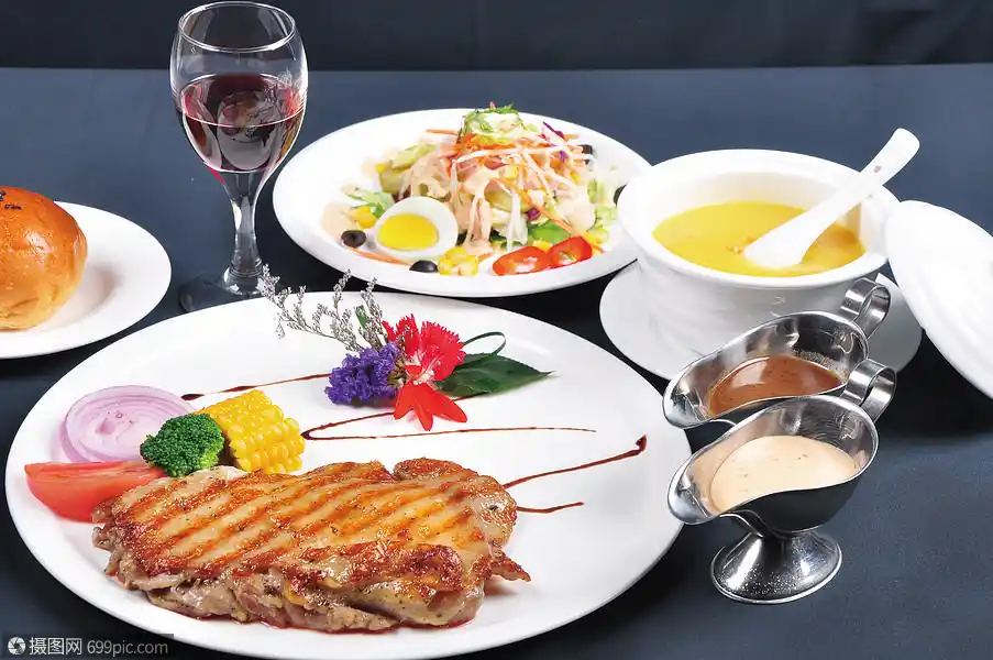 鸡扒健康西餐高清图片素材