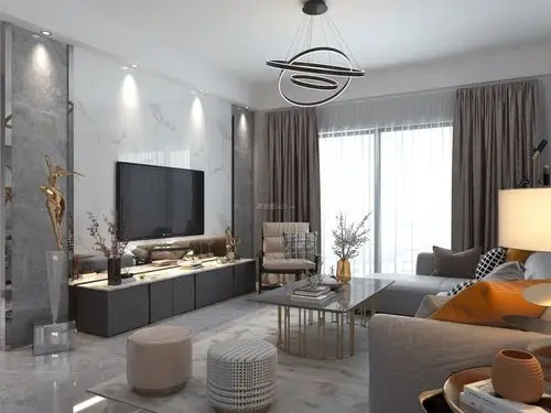 怡方花园三居120平现代风格装修案例