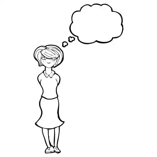 害羞的女孩卡通,向量,在白色背景上的害羞的女孩卡通