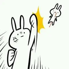 兔斯基流血击打拳头gif动图_动态图_表情包下载_soogif