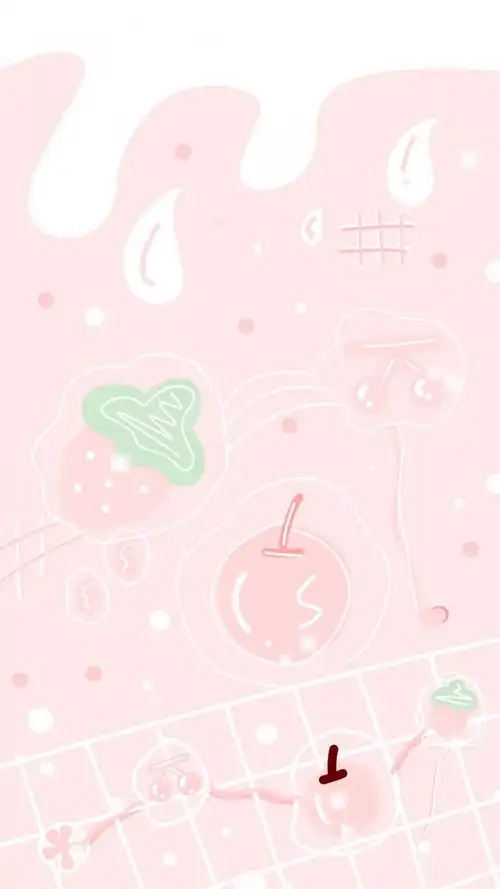 超可爱的草莓壁纸吖!_手机壁纸_动漫卡通手机壁纸_我要个性网