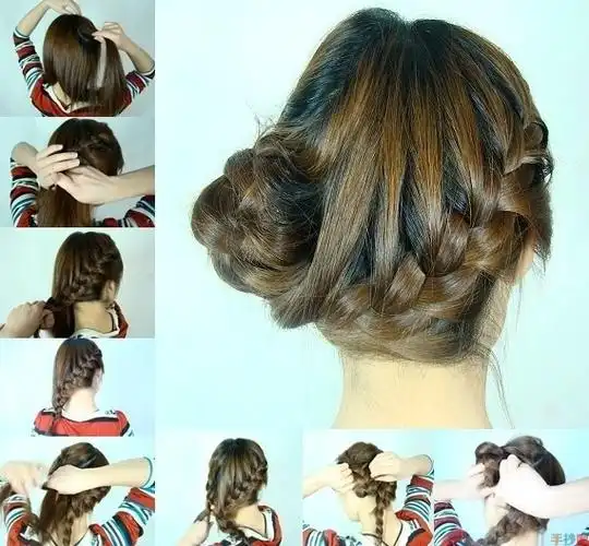 韩式发型扎法8款中长发发型盘发图解步骤